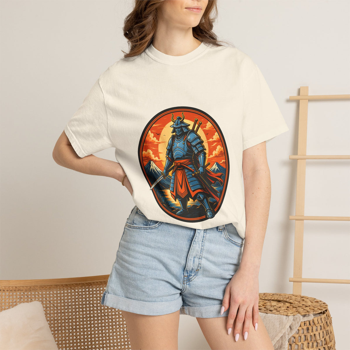 Sunset Samurai Crest T-Shirt Graphic