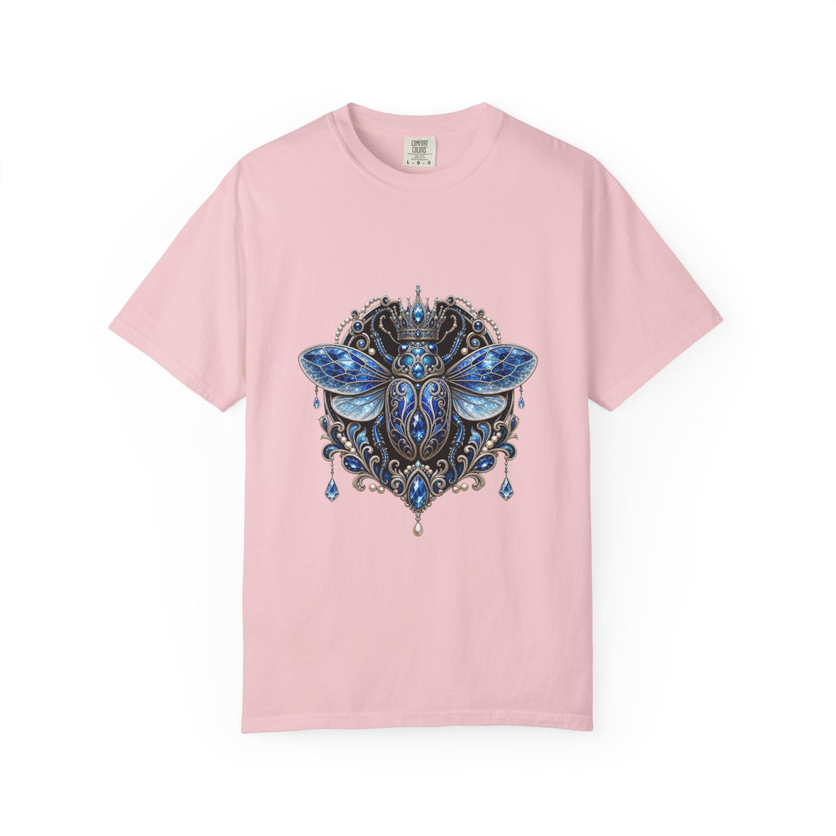 Cool Blue Brooch Beetle Crown T-Shirt Graphic