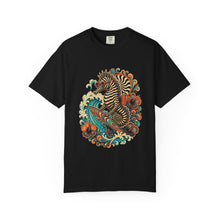 Psychedelic Zebra Seahorse Surf T-Shirt Graphic