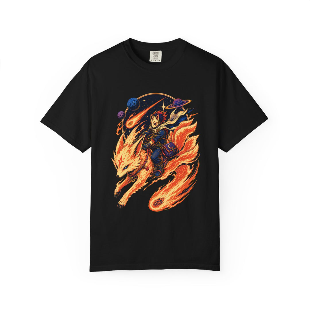 Comet Fox Rider Retro Anime T-Shirt Graphic