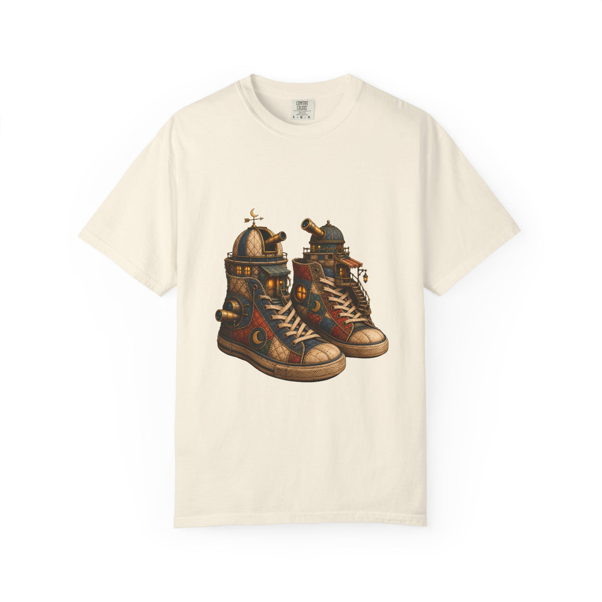 Quilted Roadside Observatory Shoes T-Shirt Graphic