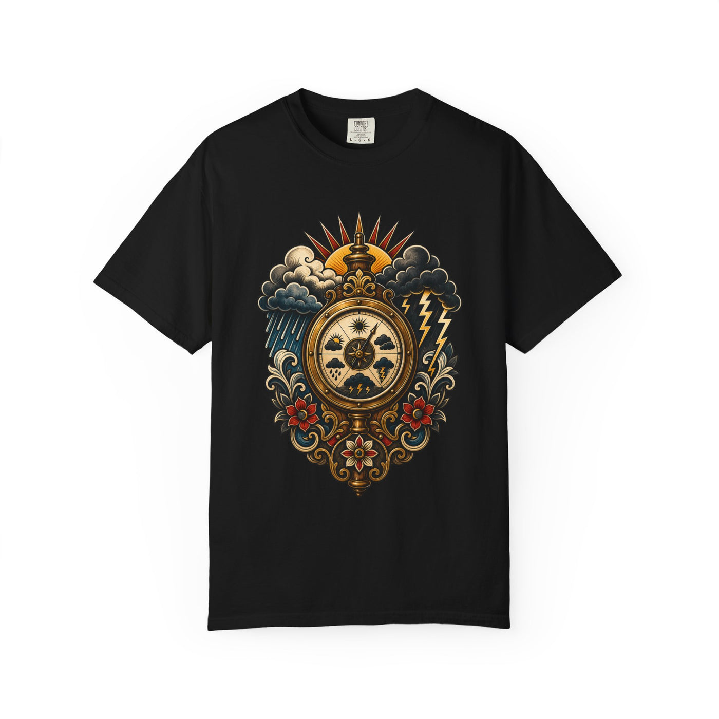Folk Tattoo Storm Barometer T-Shirt Graphic