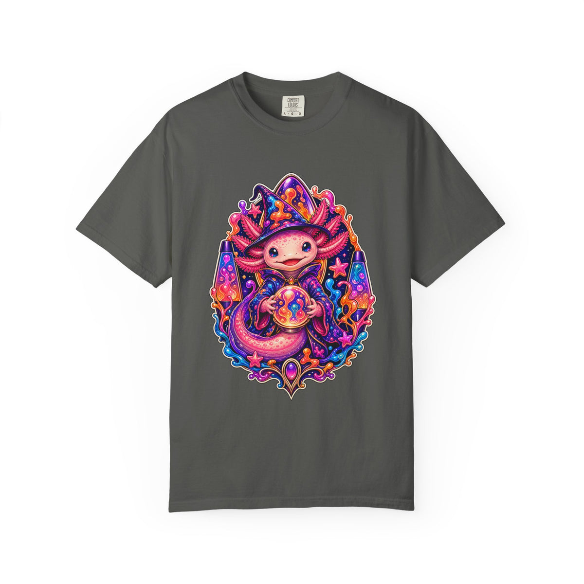 Lava Lamp Axolotl Mage T-Shirt Graphic