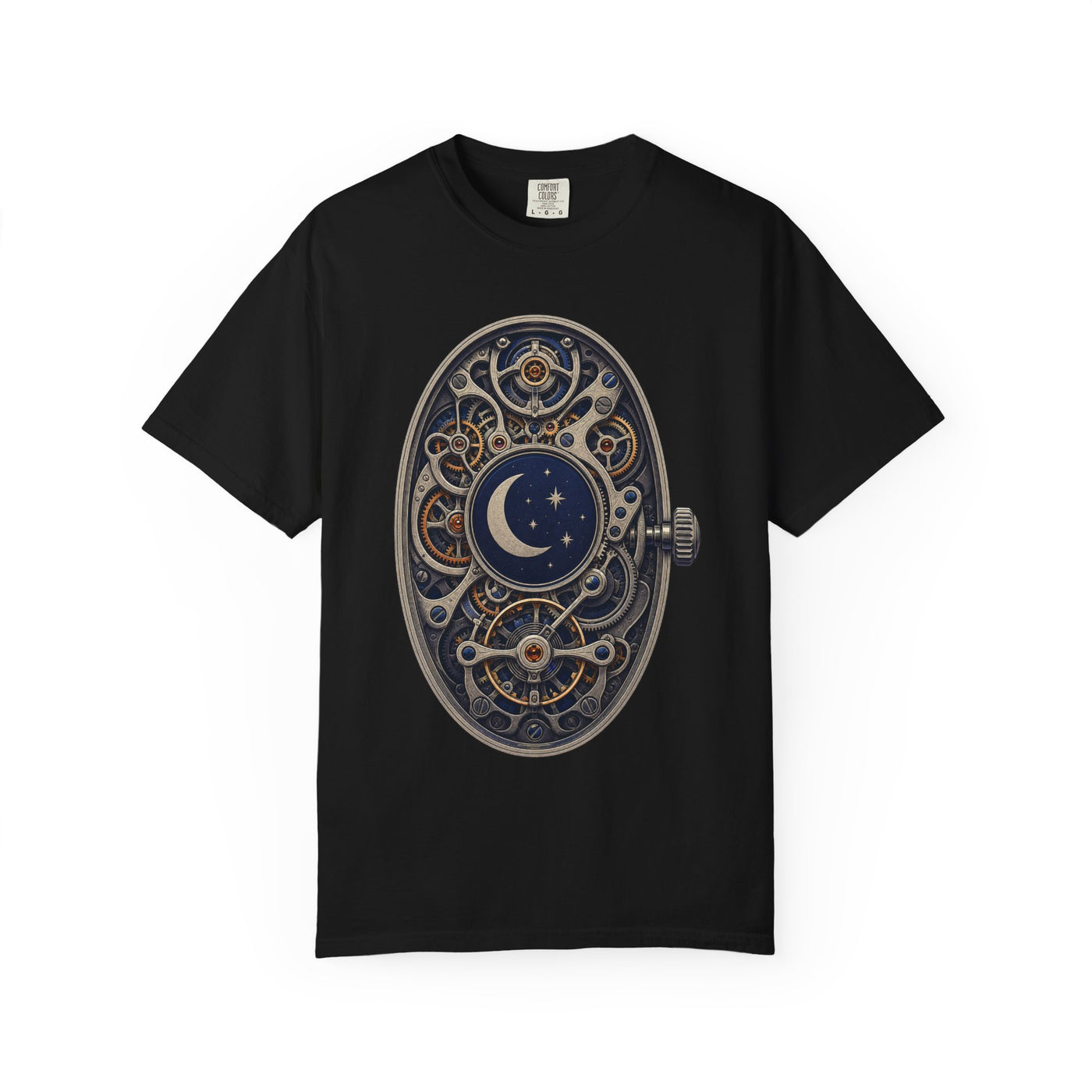 Moonphase Watch Cutaway Engraved Graphic Tee