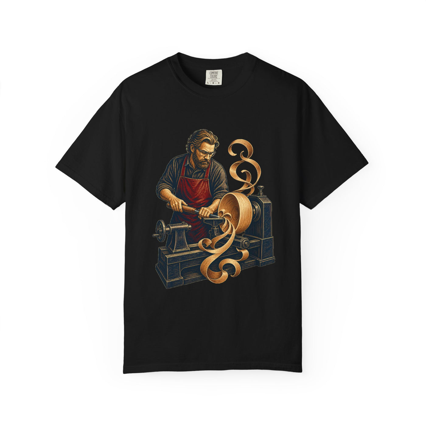 Bowl Turn Wood Lathe Woodcut Graphic Tee