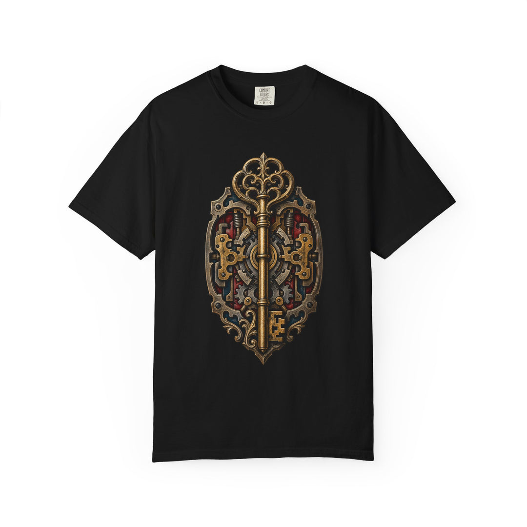 Midnight Locksmith Vault Woodcut Graphic Tee