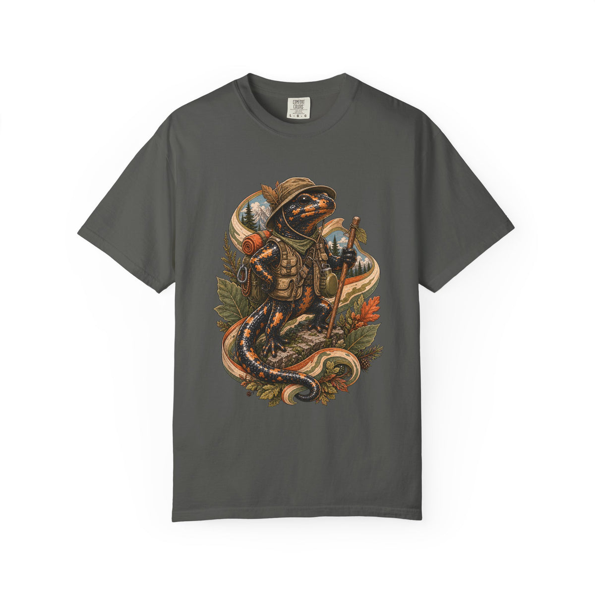 Khaki Utility Salamander Hiker Graphic Tee