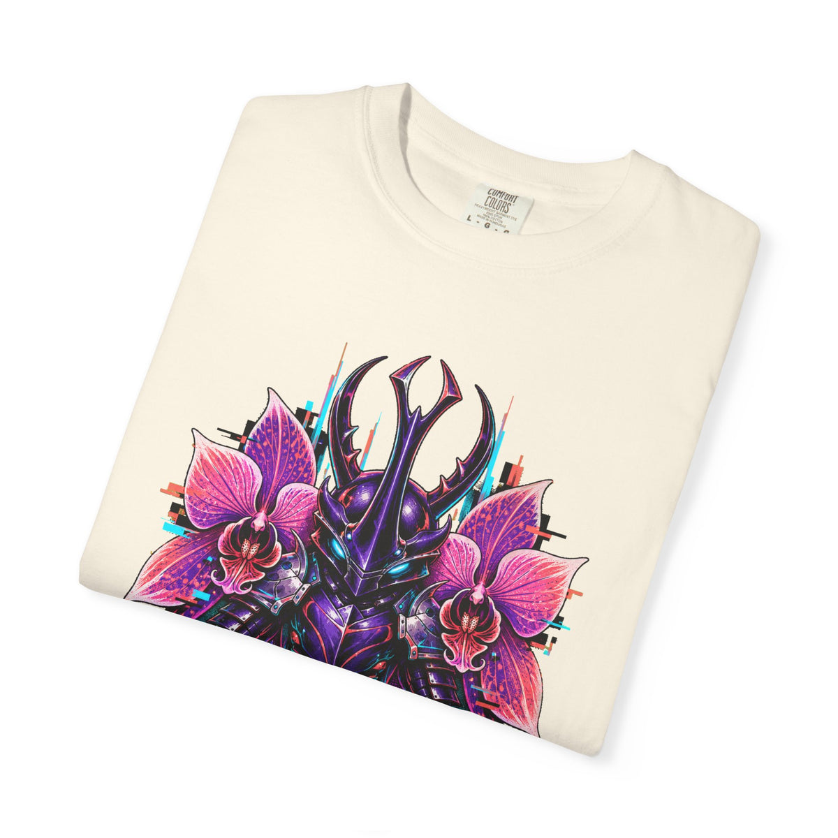 Glitch Orchid Samurai Beetle T-Shirt Graphic