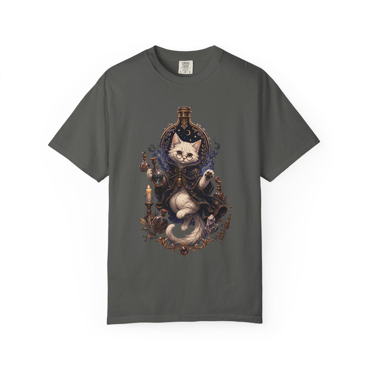 Apothecary Ghost Cat T-Shirt Graphic