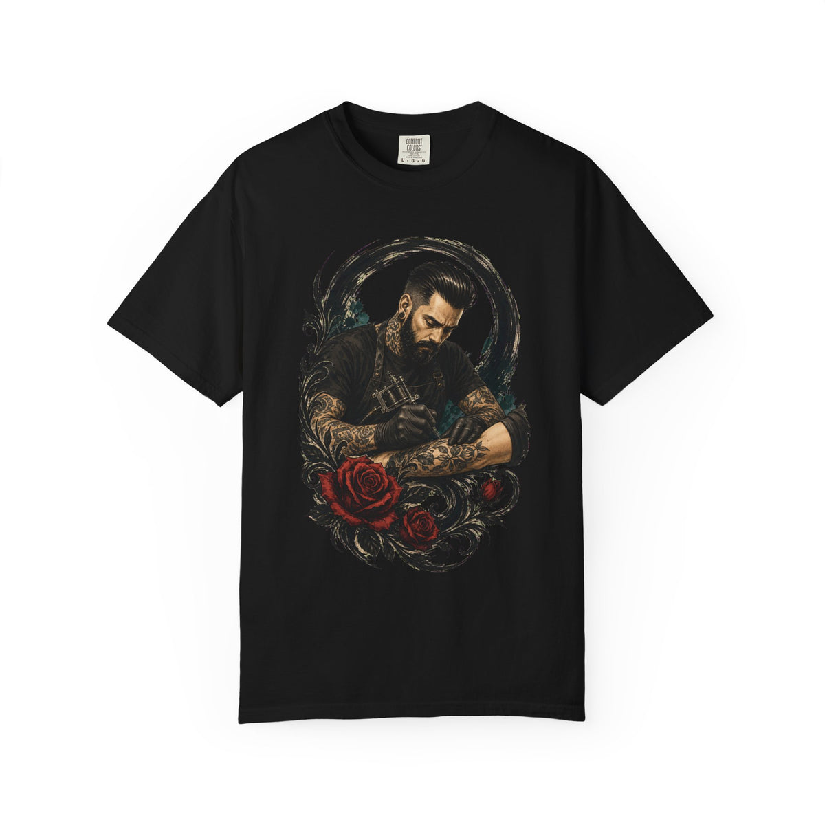 Black Rose Tattoo Artist Graphic Tee