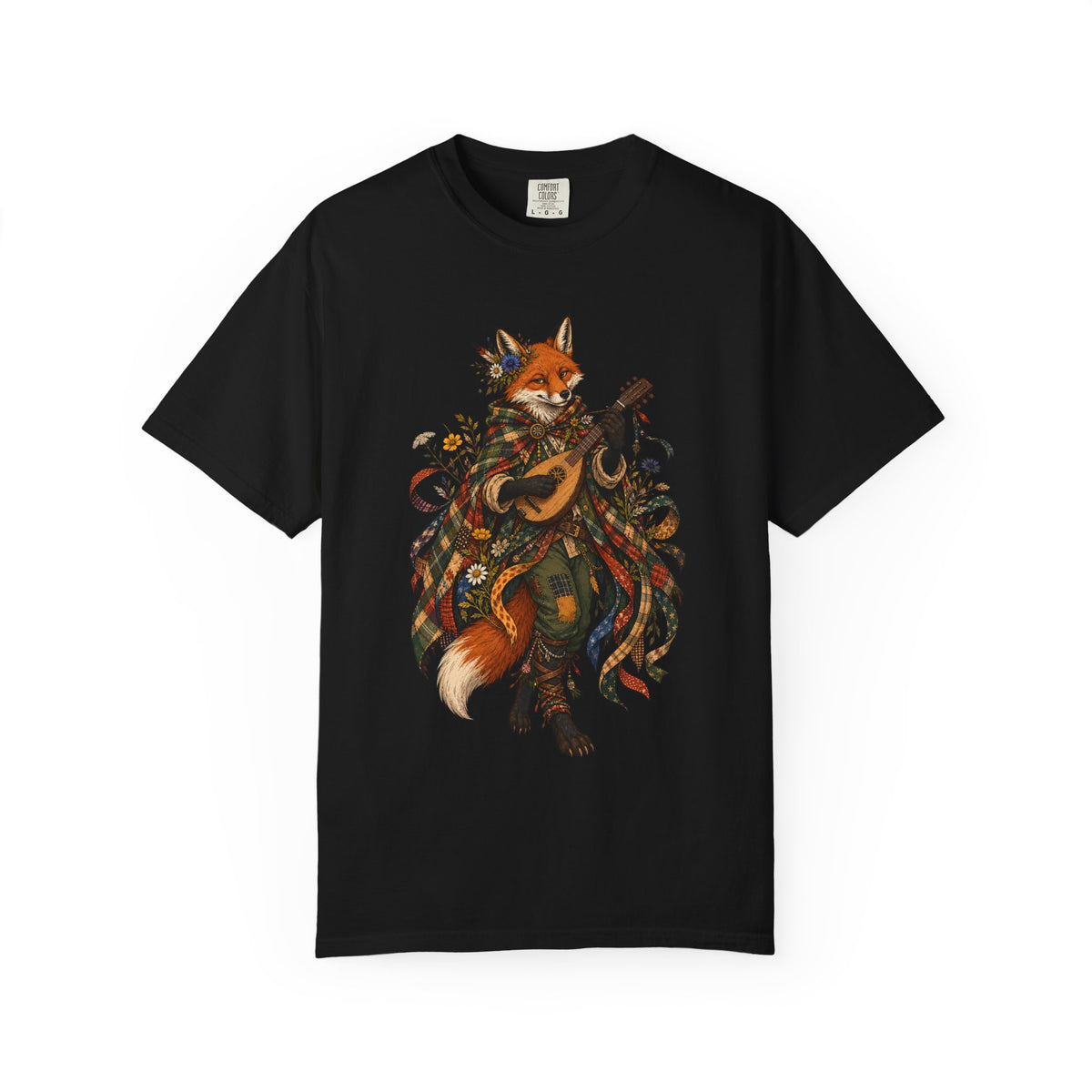 Plaid Meadow Fox Bard Graphic Tee