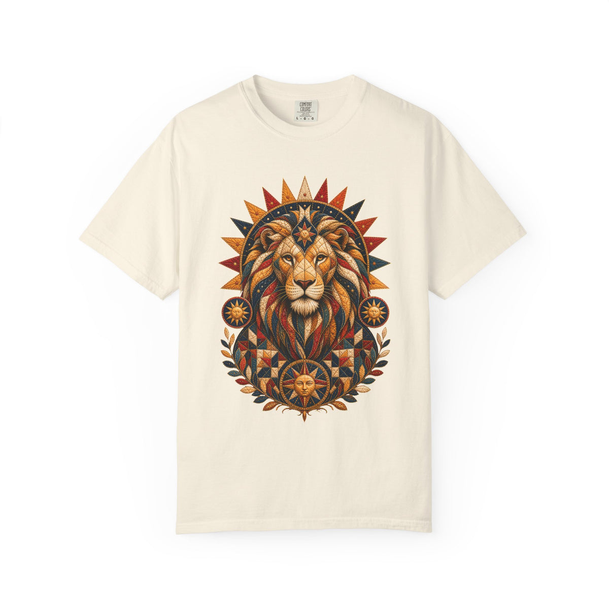 Quilted Solar Lion T-Shirt Graphic