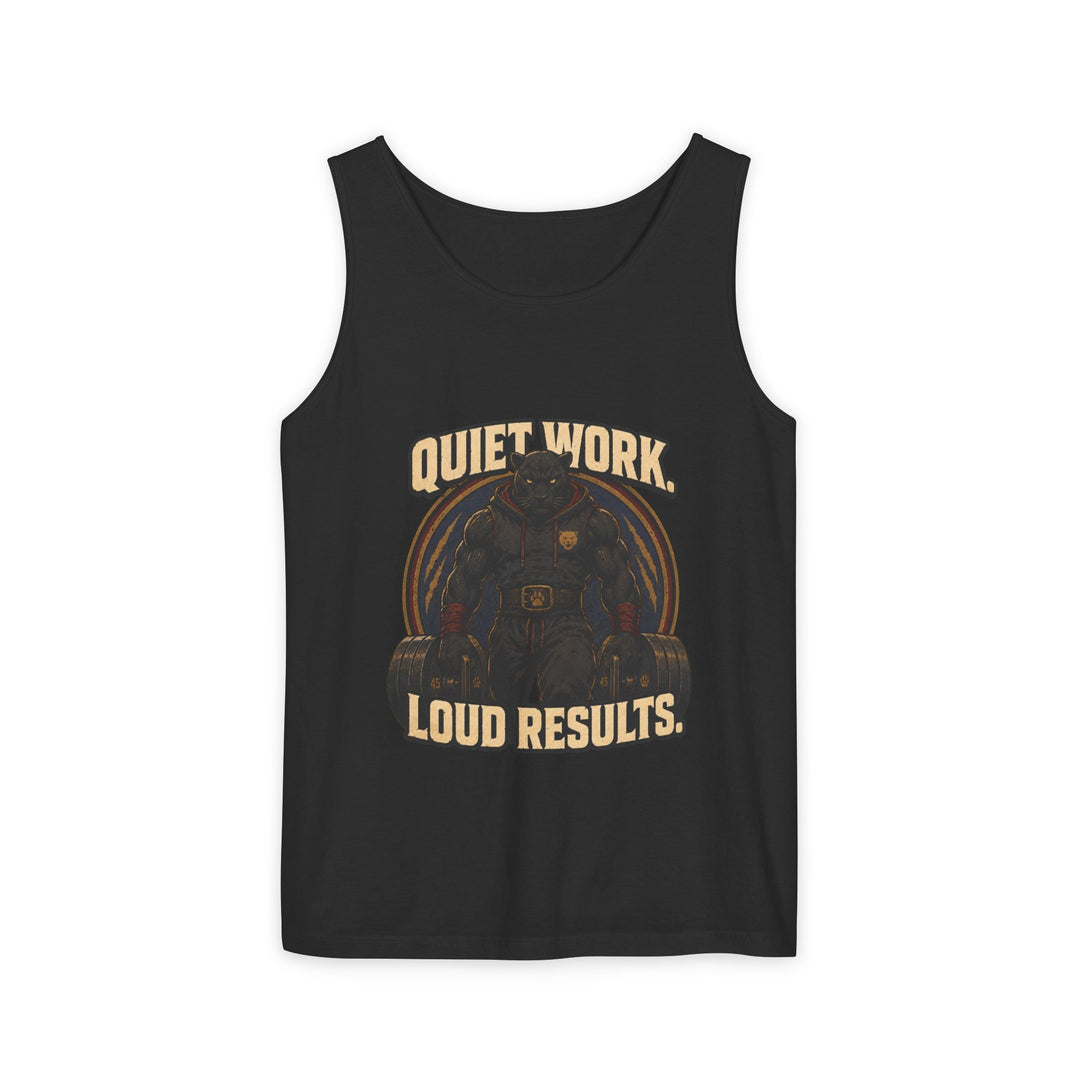 Quiet Work Loud Results Panther Workout Tank