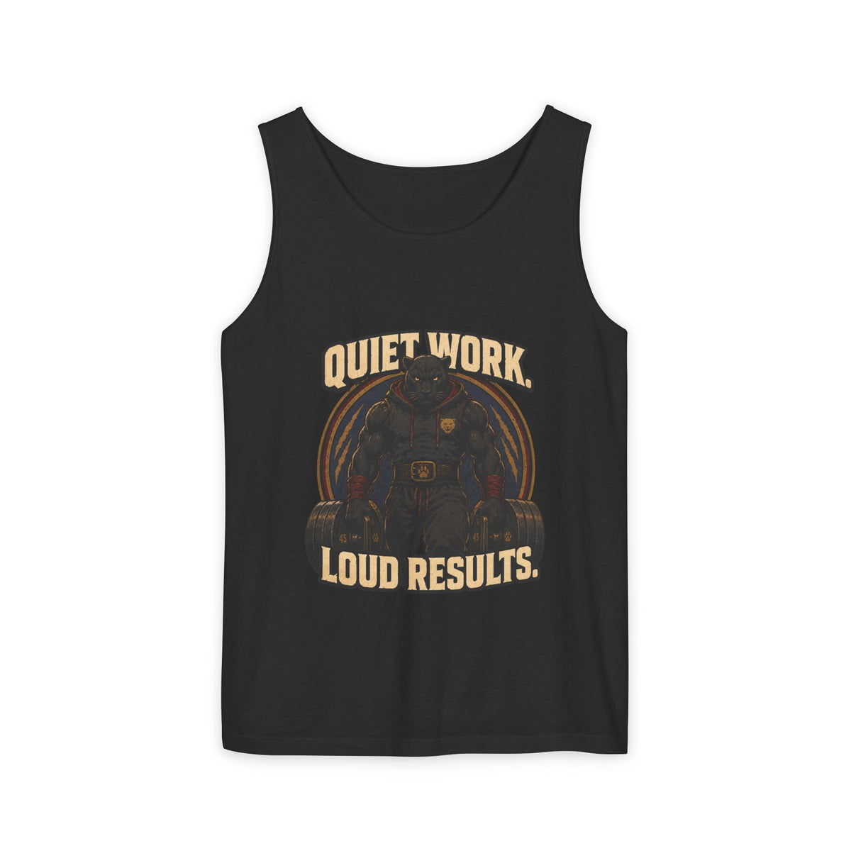 Quiet Work Loud Results Panther Workout Tank