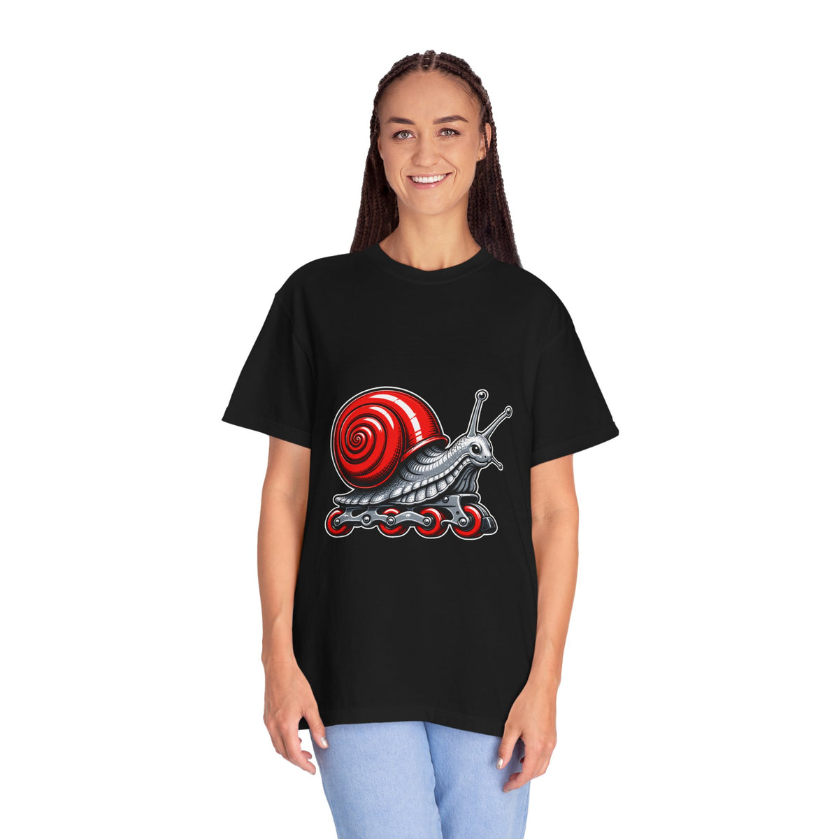 Roller Snail Mascot T-Shirt Graphic