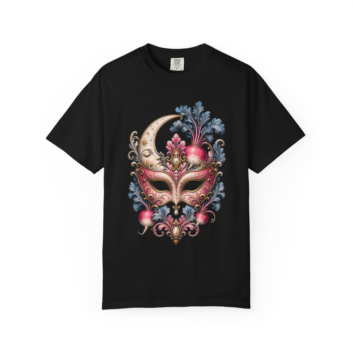 Rococo Moon Radish Mask T-Shirt Graphic