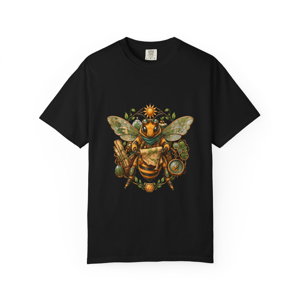 Solarpunk Honeybee Cartographer Graphic Tee