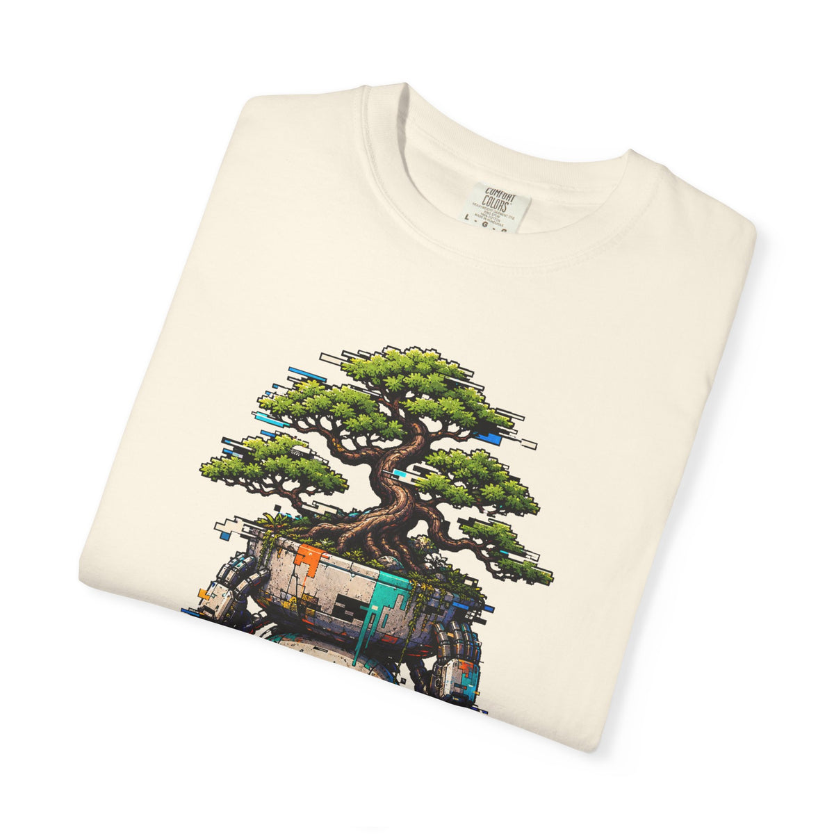 Glitch Bonsai Street Robot T-Shirt Graphic