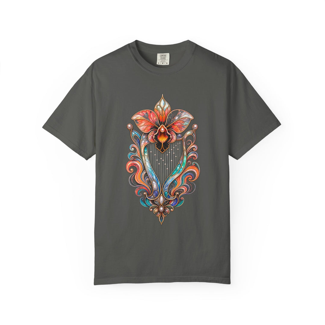 Psychedelic Glass Harp Orchid Graphic Tee