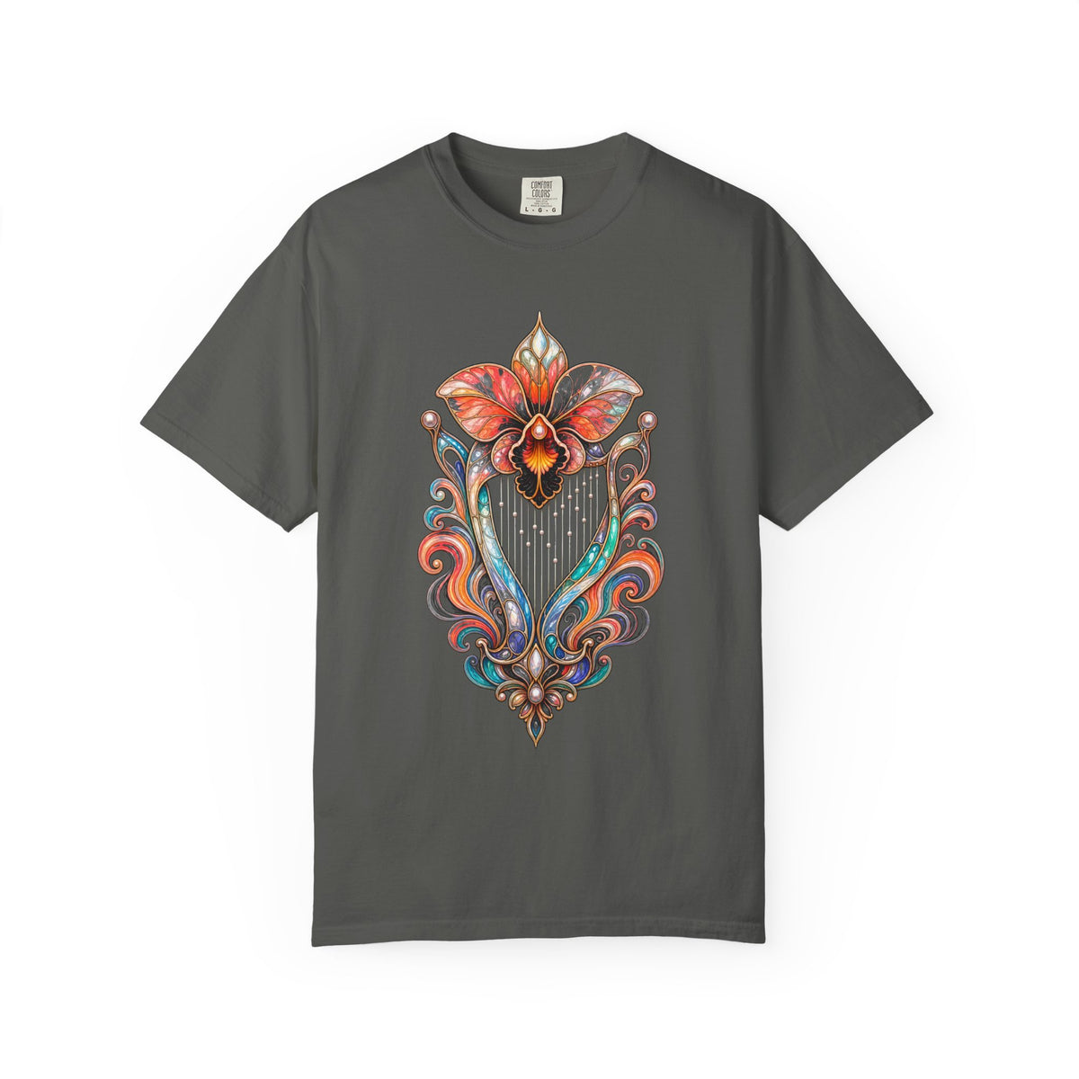 Psychedelic Glass Harp Orchid Graphic Tee