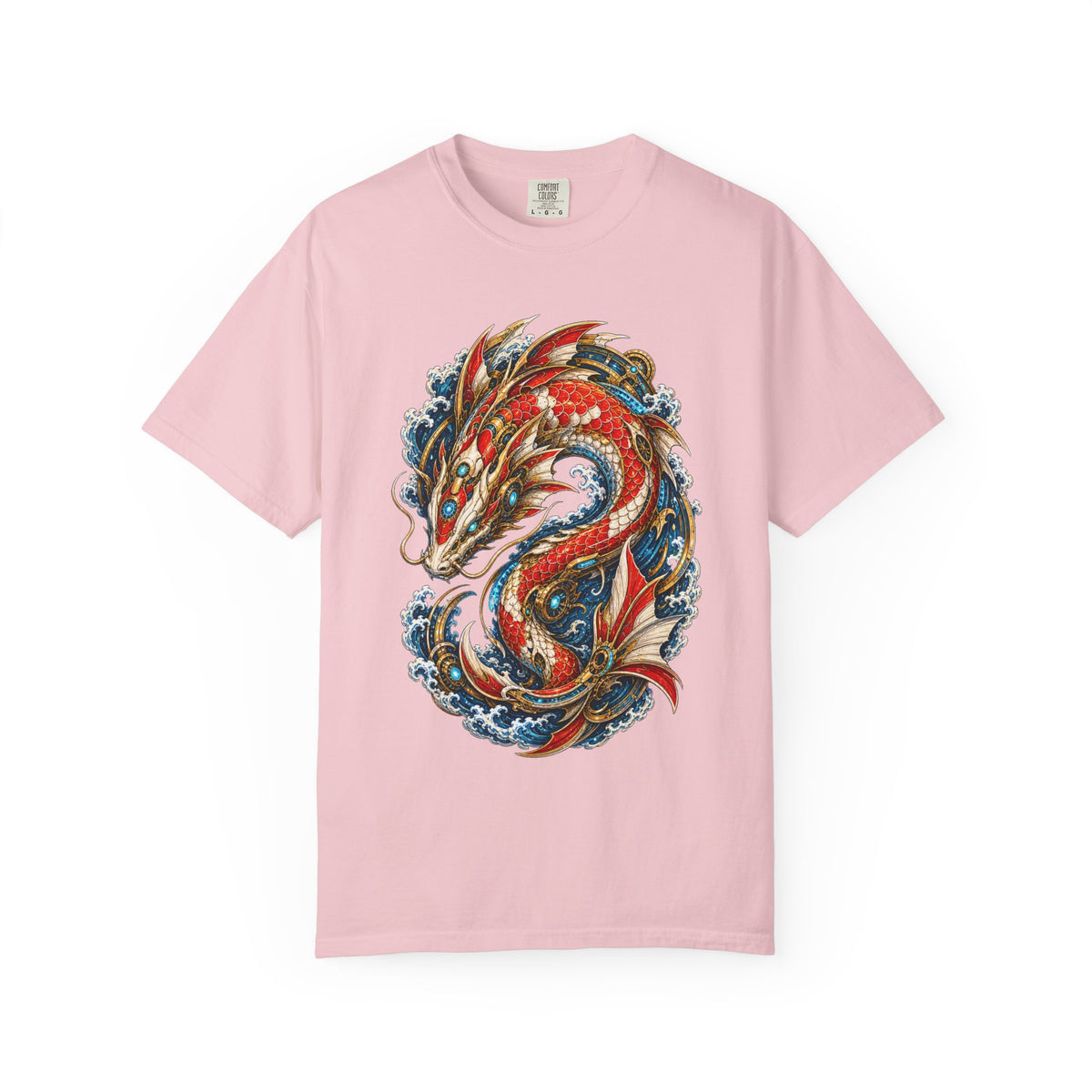 Retro Future Koi Dragon T-Shirt Graphic