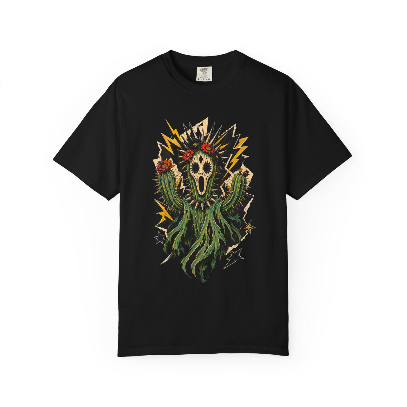 Punk Zine Cactus Banshee T-Shirt Graphic