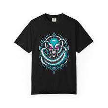 Neon Biomech Skull Tentacle T-Shirt Graphic