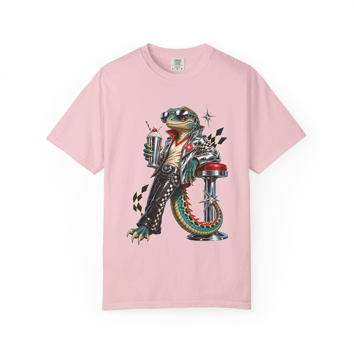 Chrome Diner Lizard T-Shirt Graphic