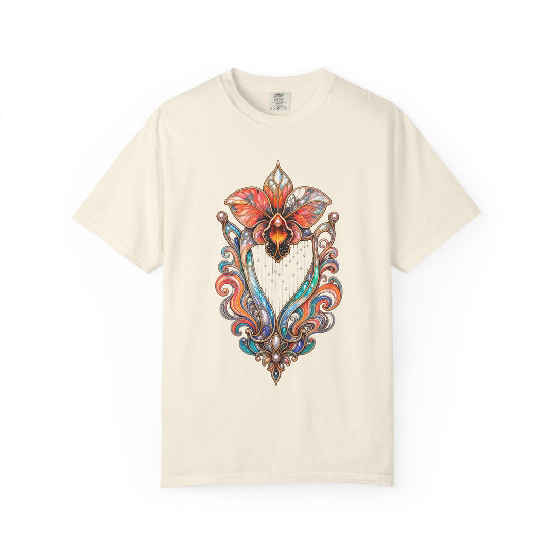 Psychedelic Glass Harp Orchid Graphic Tee