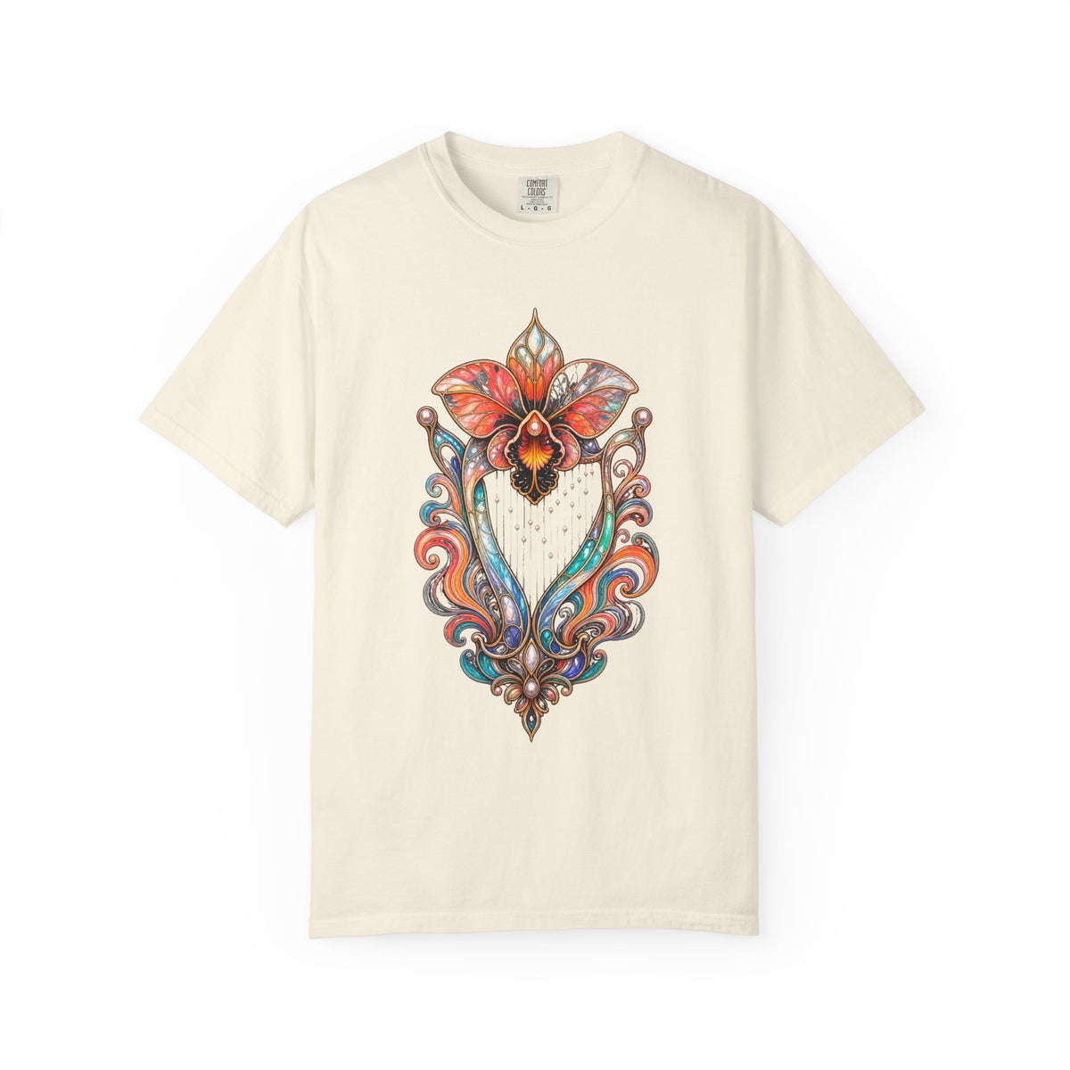 Psychedelic Glass Harp Orchid Graphic Tee