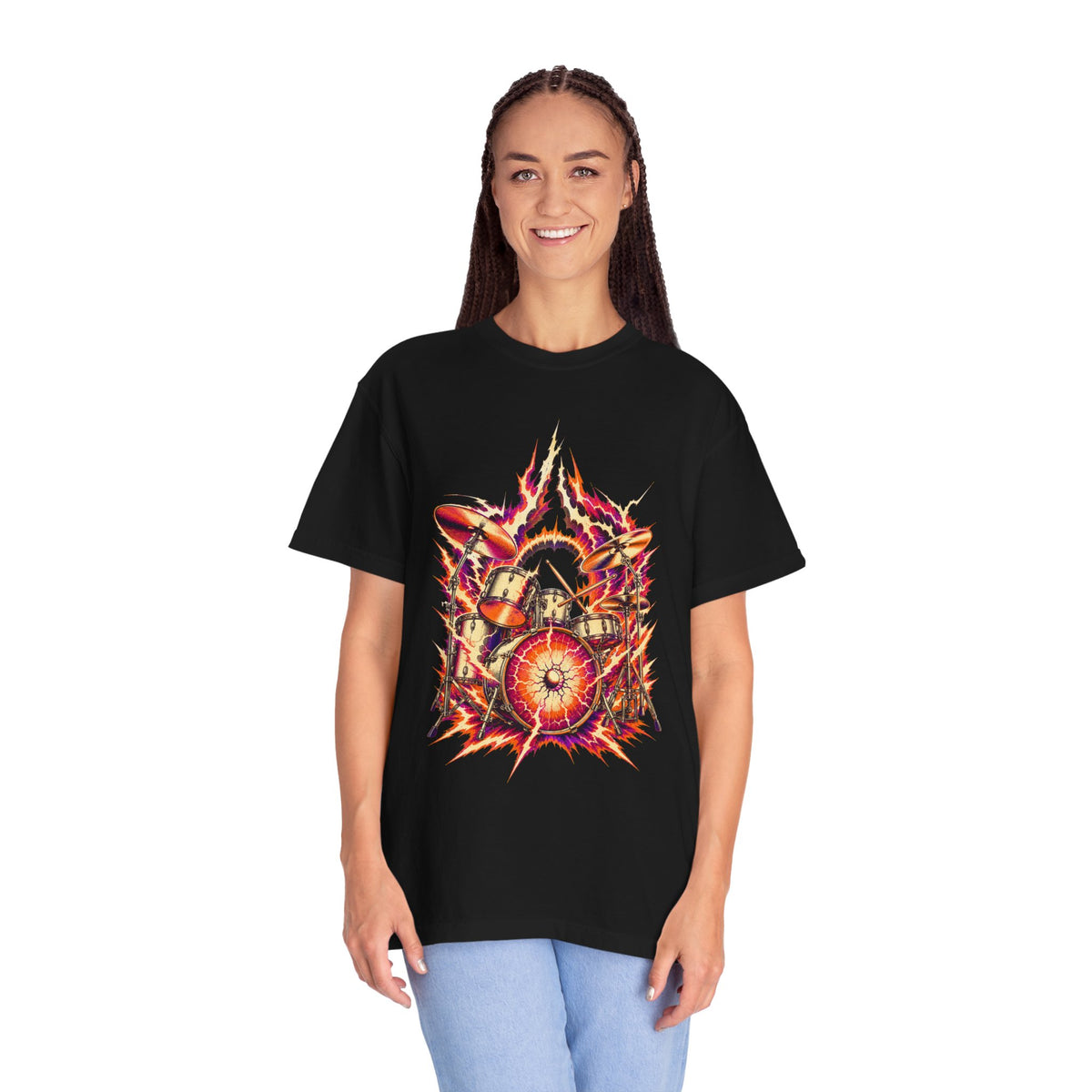 Thunder Drum Kit Concert Poster Graphic Tee