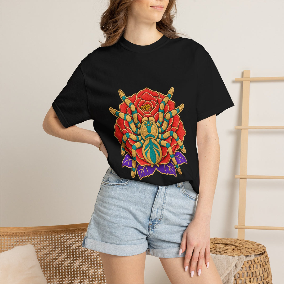 Desert Rose Tarantula Embroidered Western Graphic Tee