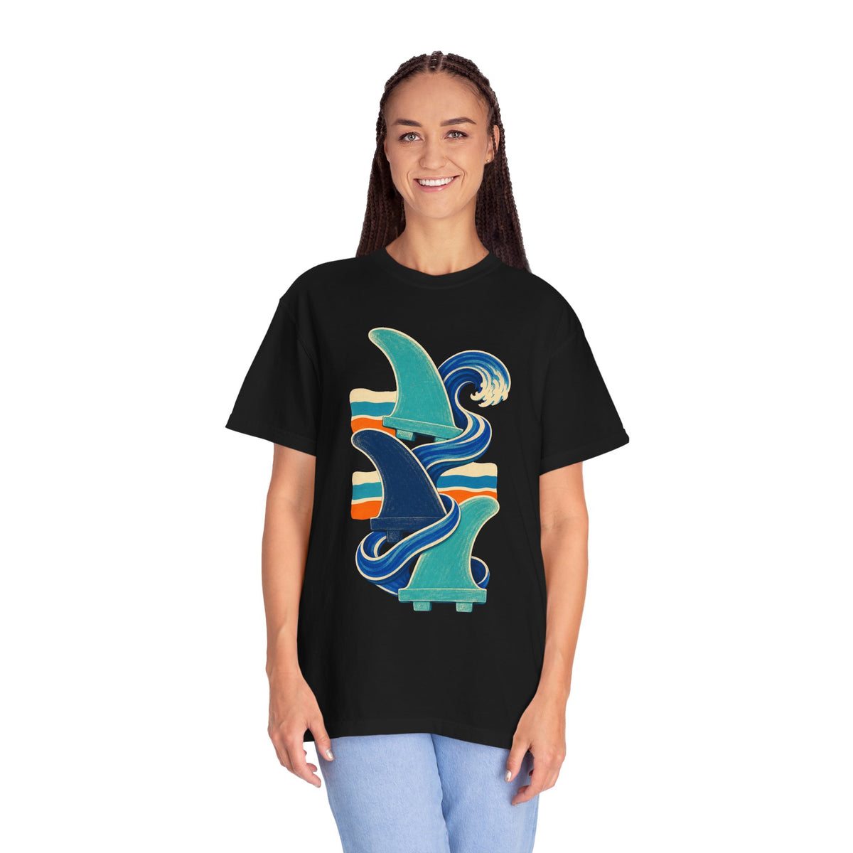 Aquamarine Surf Fin Totem Graphic Tee