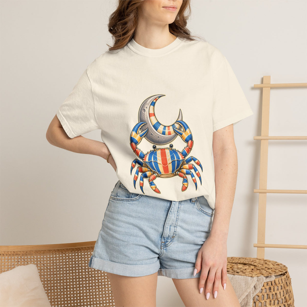 Deck Stripe Moon Crab Graphic Tee