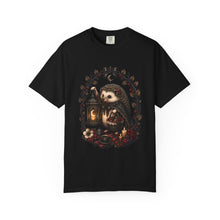 Gothic Picnic Lantern Hedgehog T-Shirt Graphic