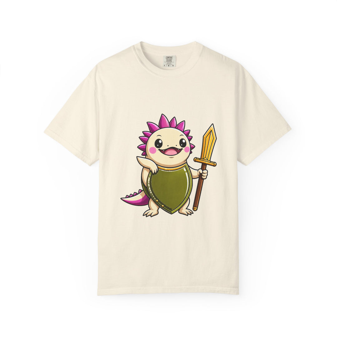 Axolotl Knight Cartoon T-Shirt Graphic