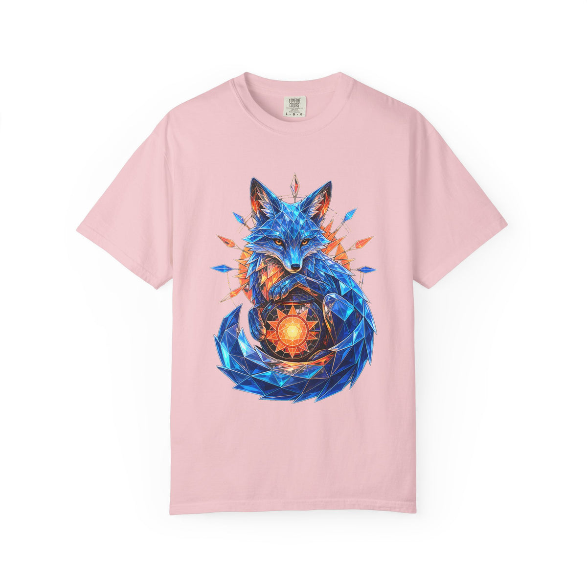 Vaporwave Glass Fox Lantern Graphic Tee