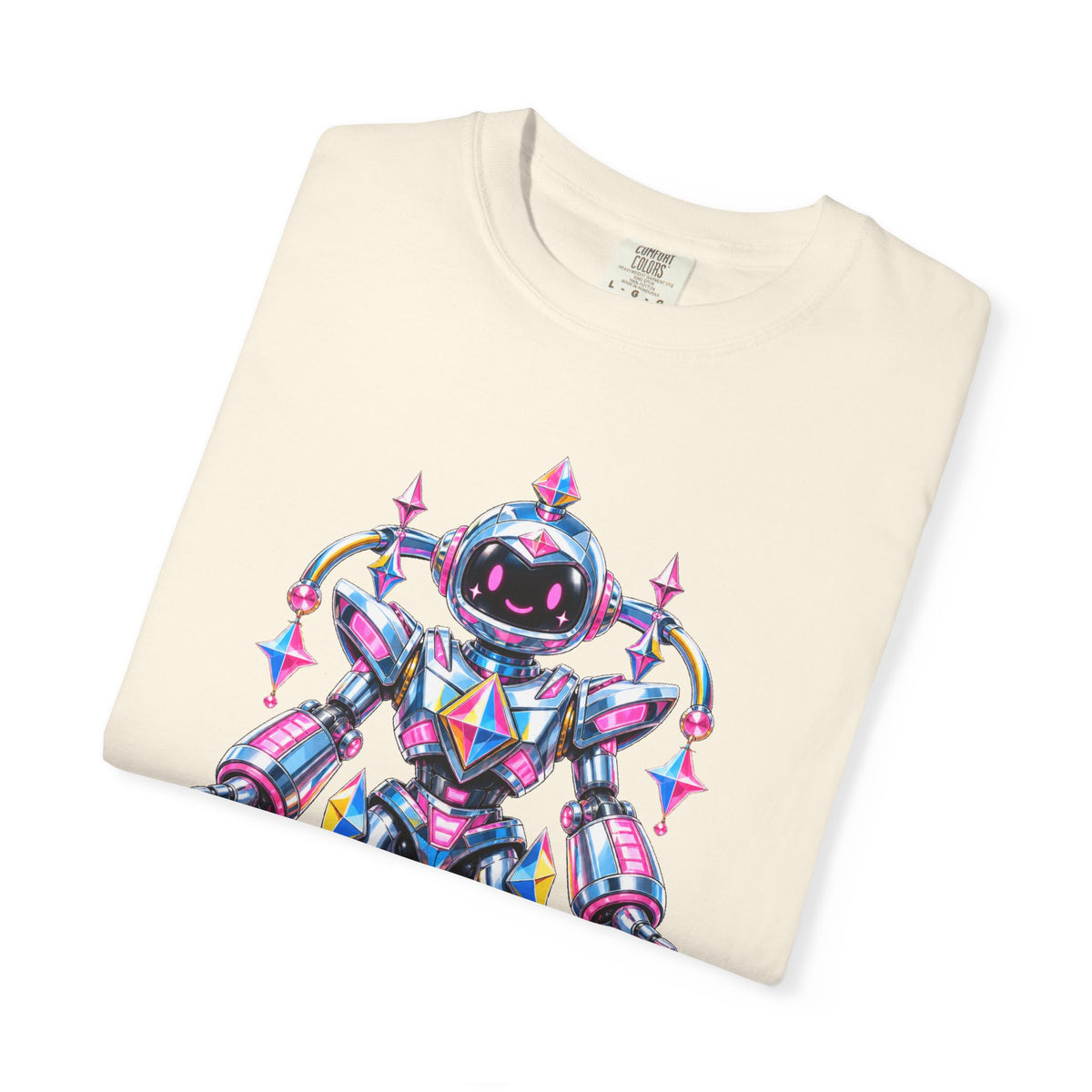 Bubblegum Chrome Robot Graphic Tee