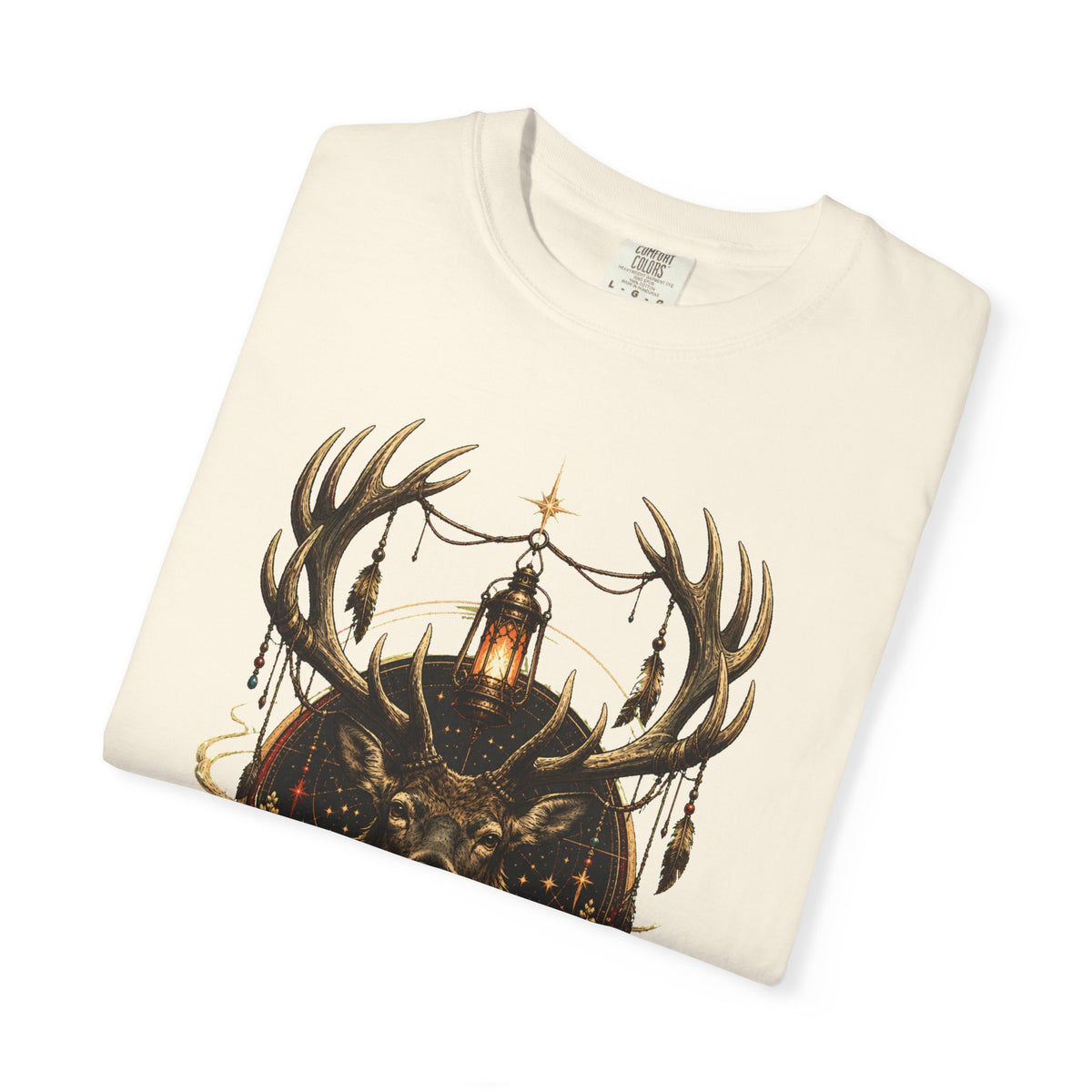 Mystic Stag Lantern Crest T-Shirt Graphic