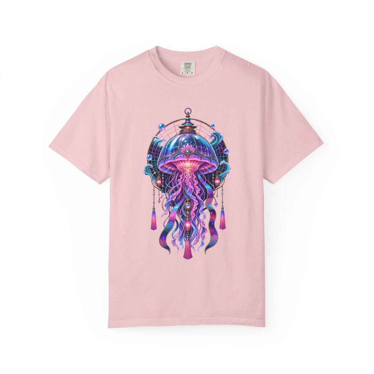 Vaporwave Jellyfish Lantern Graphic Tee