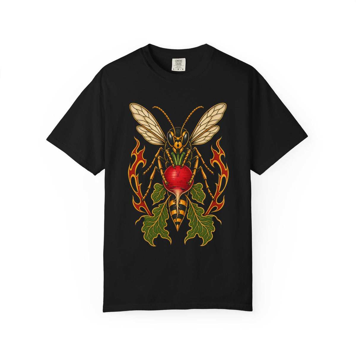 Tattoo Flash Radish Wasp Graphic Tee
