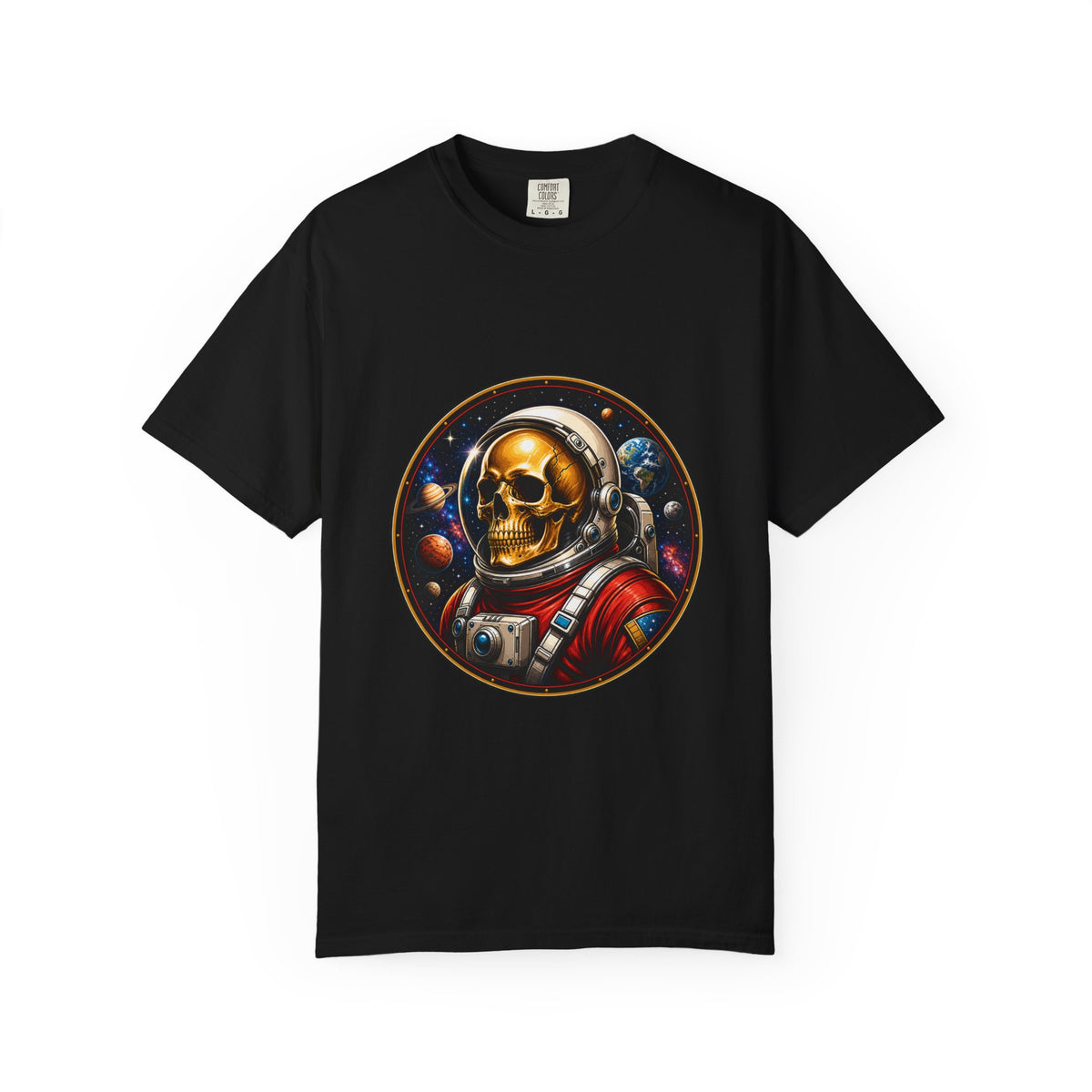 Cosmic Astronaut Skull T-Shirt Graphic
