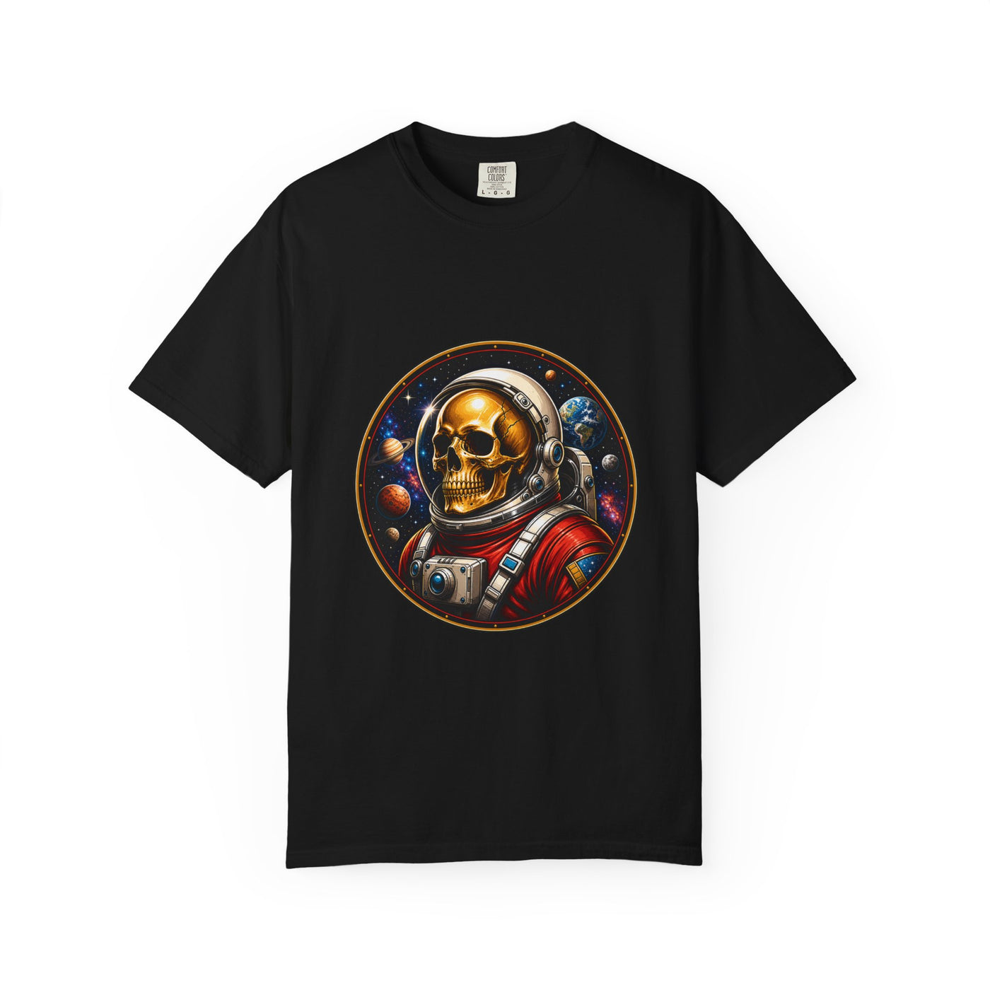 Cosmic Astronaut Skull T-Shirt Graphic
