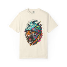 Glitch Surf Tiger Helmet Graphic Tee
