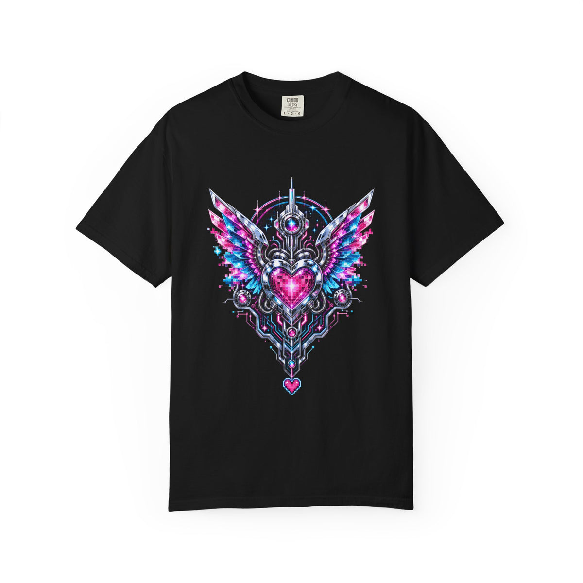 Chrome Arcade Heart Core T-Shirt Graphic