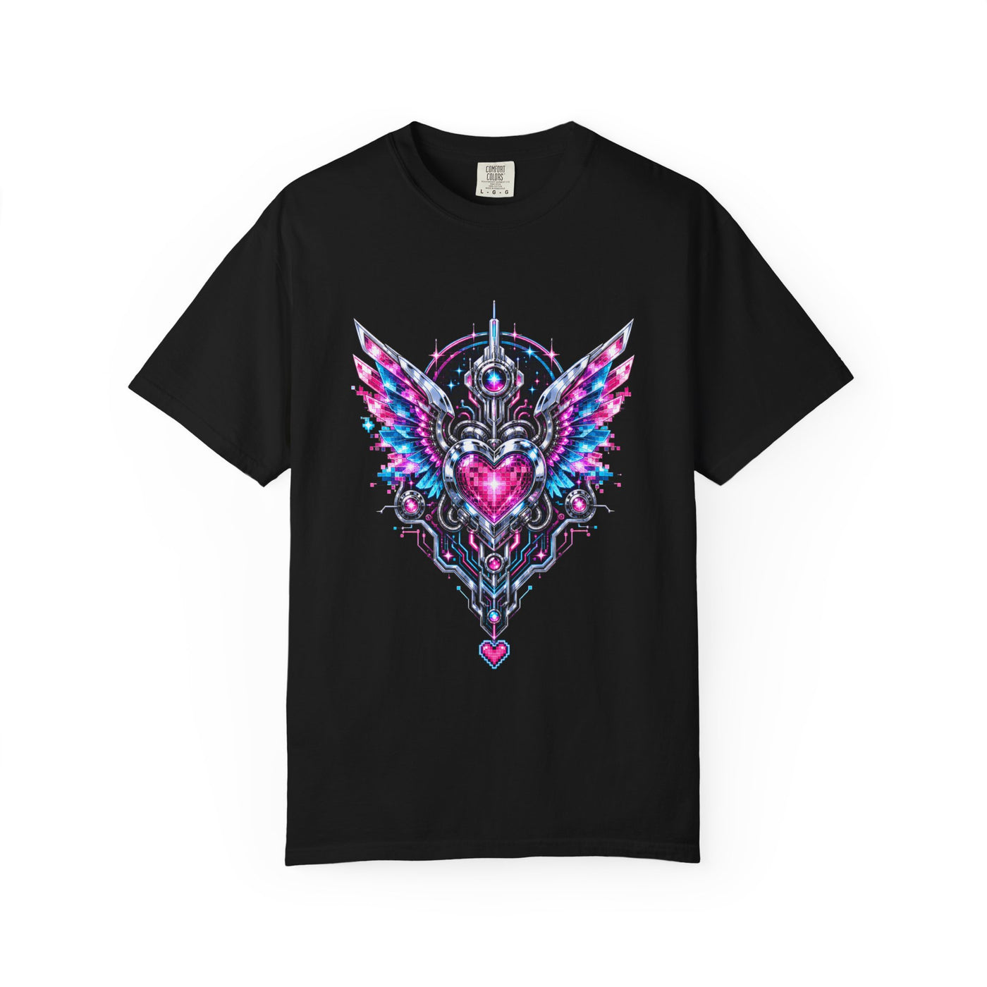 Chrome Arcade Heart Core T-Shirt Graphic
