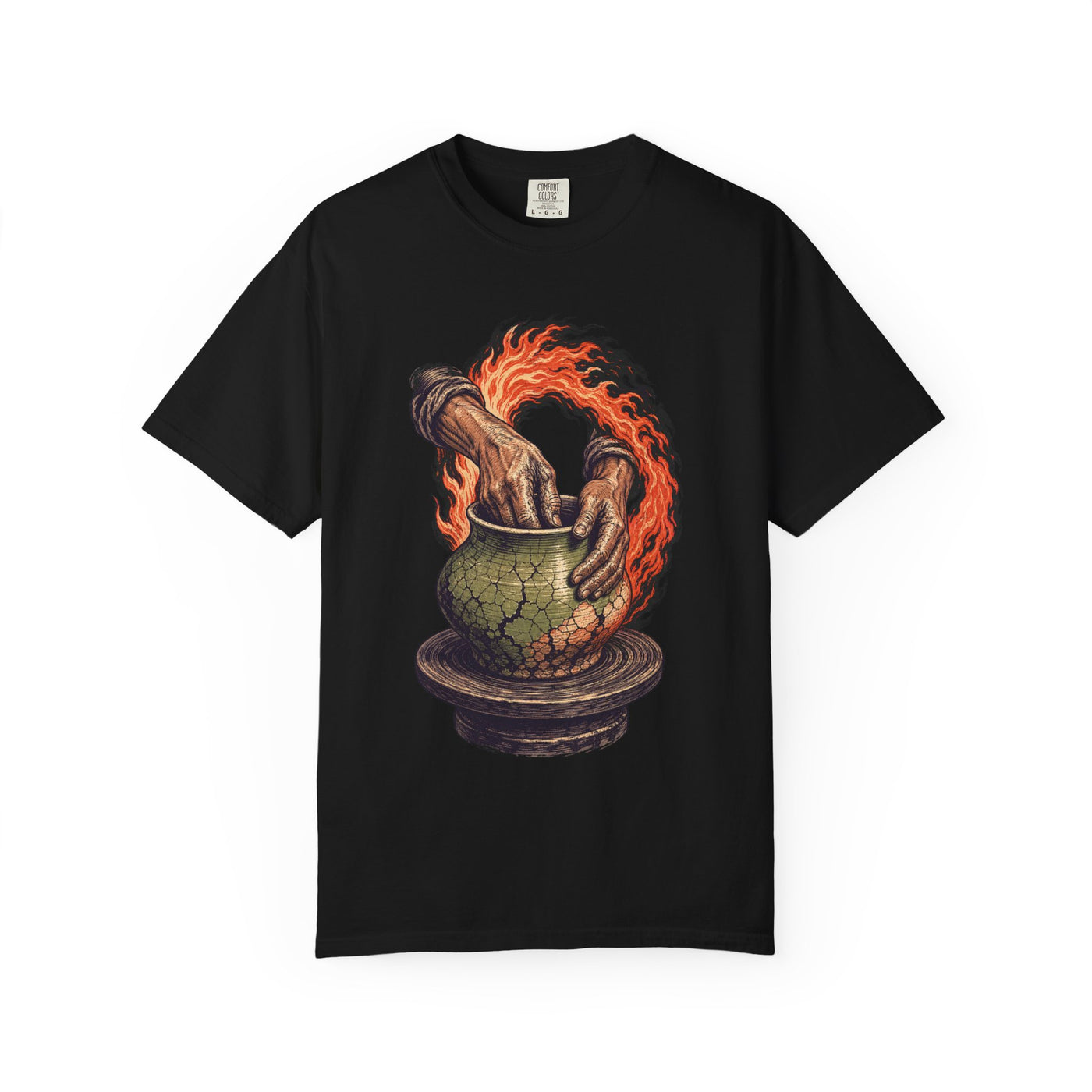 Raku Potter Hands Neo-Folk Graphic Tee