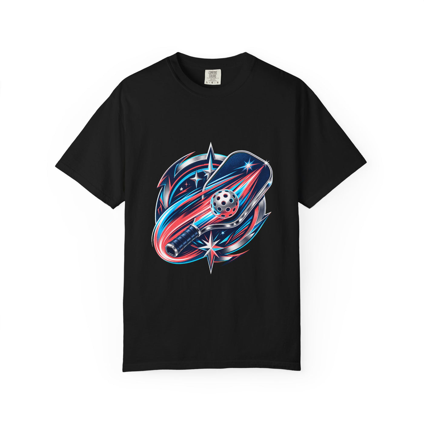 Neon Pickleball Comet Crest T-Shirt Graphic