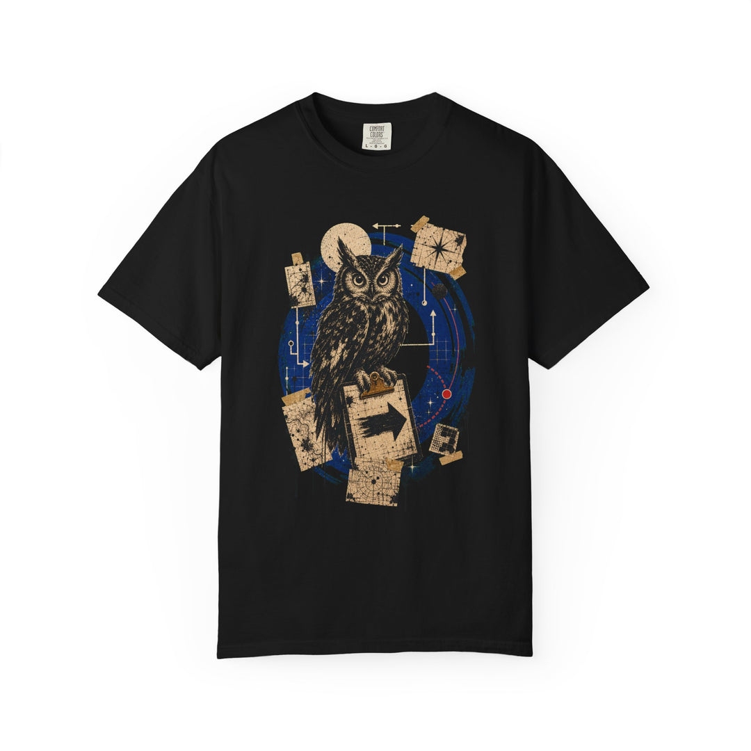 Blue Arc Night Owl T-Shirt Graphic