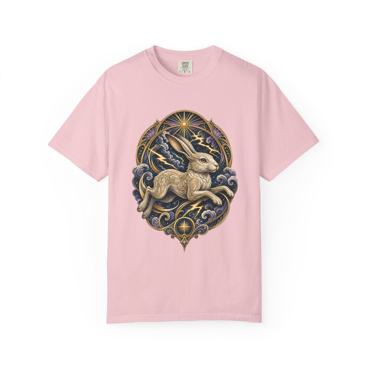Art Nouveau Thunder Hare T-Shirt Graphic